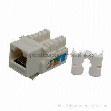 Keystone Jacks in Cat6/5e UTP/FTP RJ45 Plug, Various Colors are Available